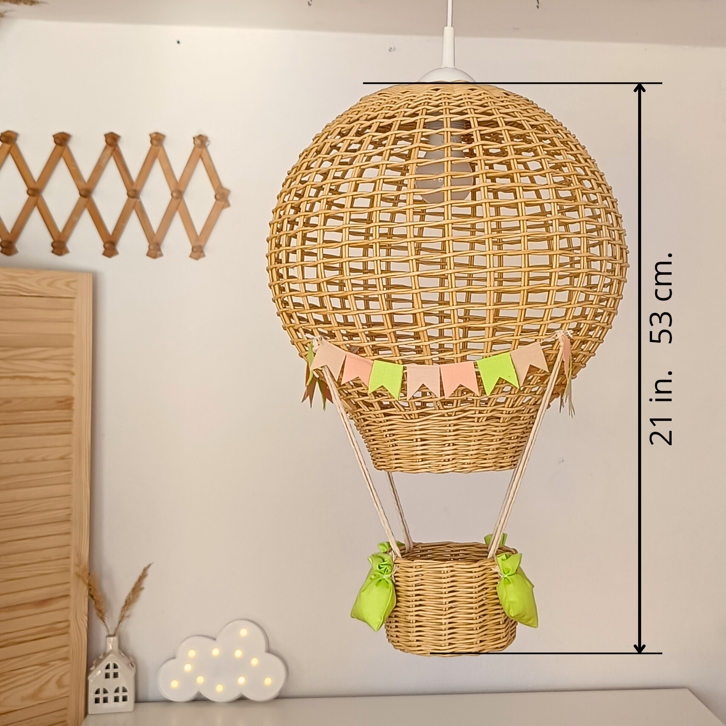 Lampa sufitowa duża abażur balon